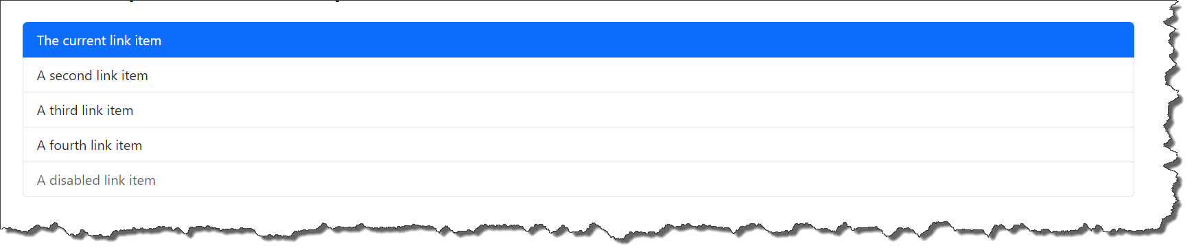 Bootstrap links list group